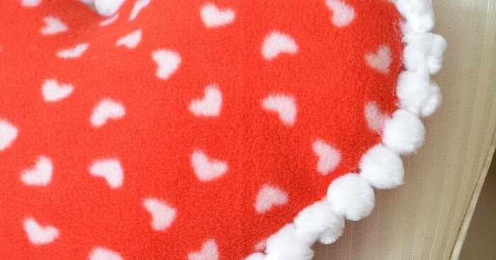 EconoCrafts: Fleece Valentine Heart Tied Pillow Craft Kit