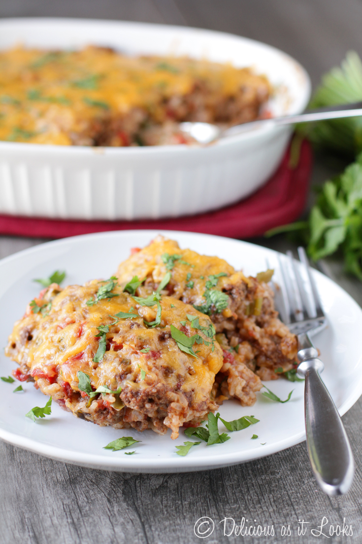 Delicious as it Looks LowFODMAP Spanish Beef and Rice Casserole
