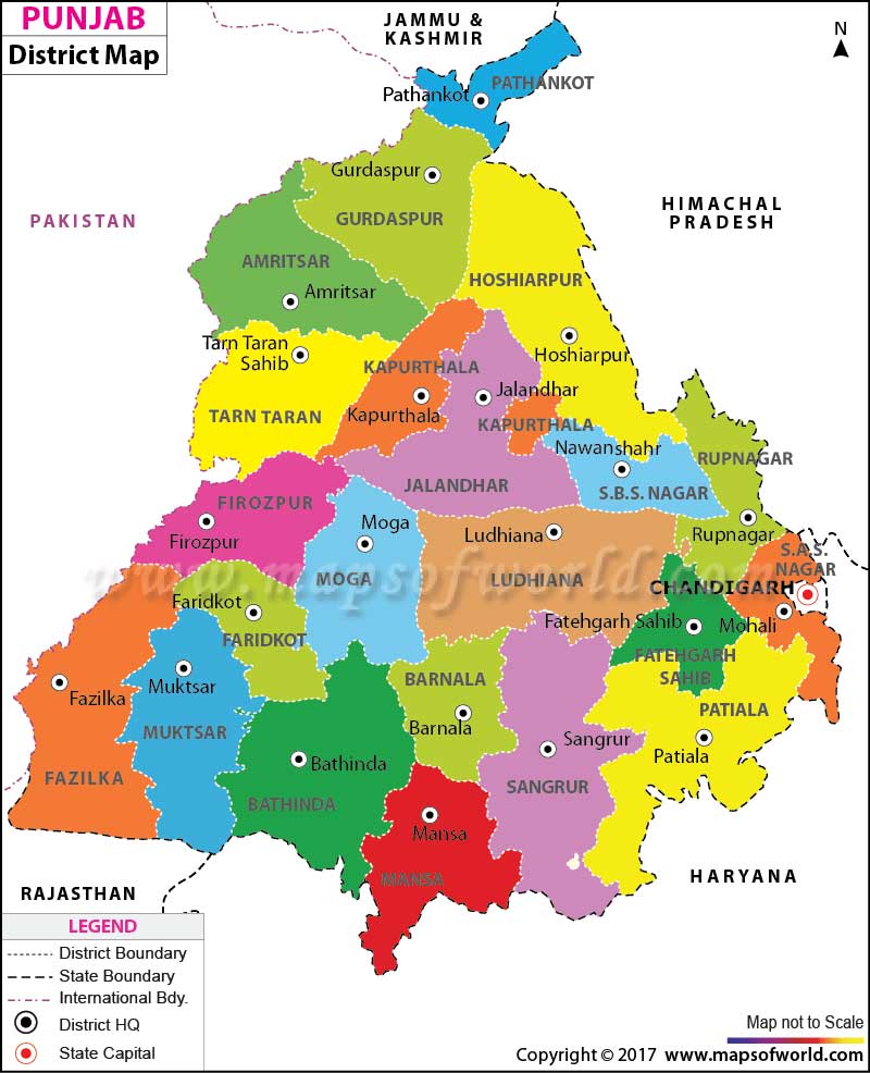 Muslim Population in Districts of Punjab Muslim Census