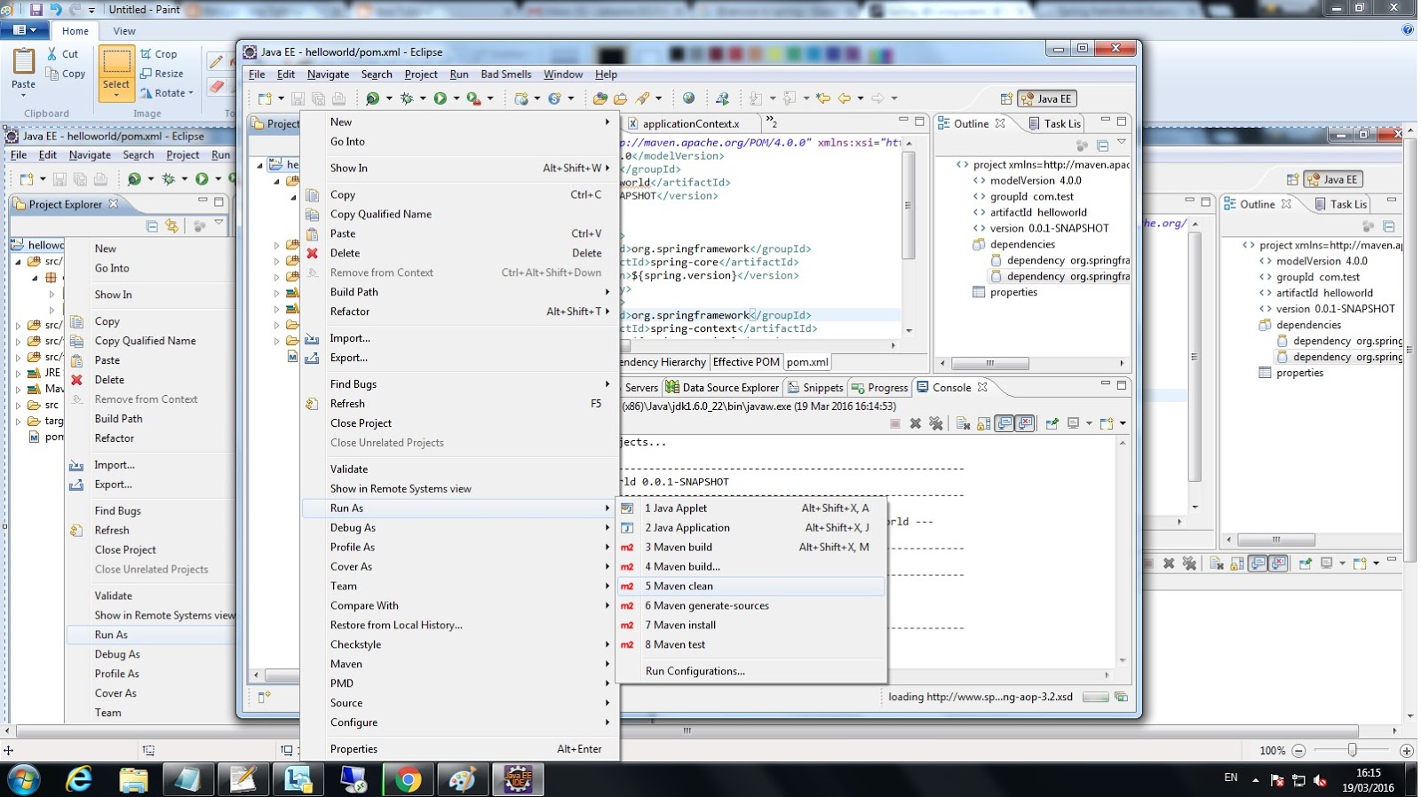 Java Hit Simple program with Spring + Maven