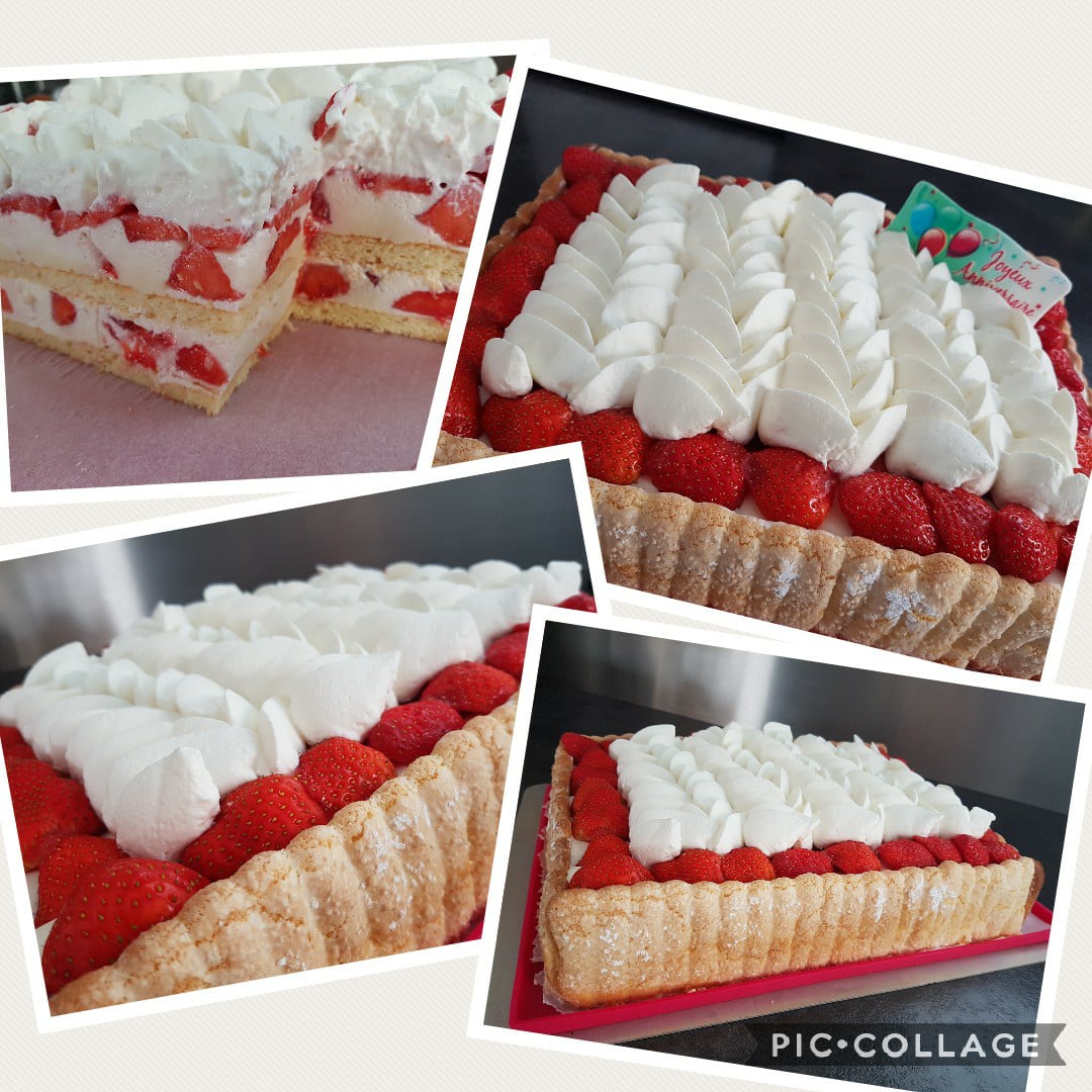 Ma Deco Sucree Charlotte Aux Fraises Rectangulaire