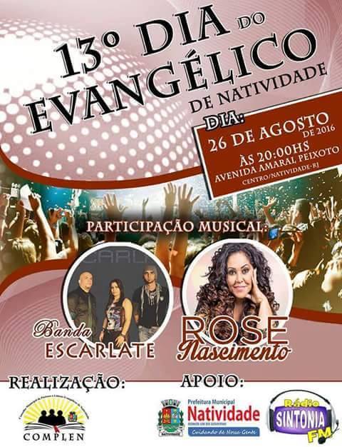 Paulo Roberto News: Rose Nascimento no 13º dia do evangélico de Natividade