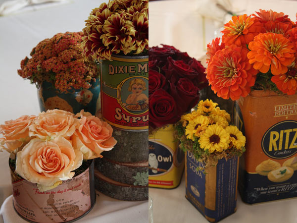 Vintage fruit cans are so perfect for Spring or Summer weddings