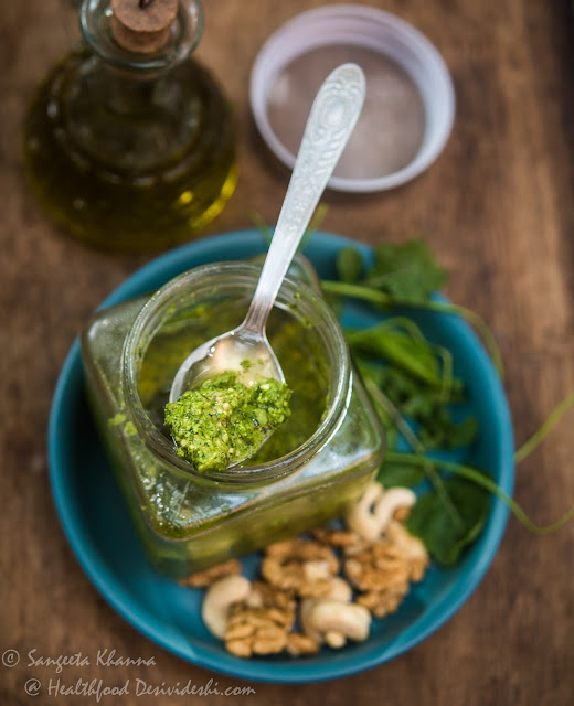 rocket pesto with local ingredients and pasta recipe with peas and