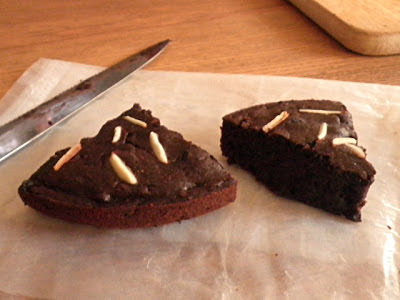 Eggless Potato Chocolate Brownies Recipe @ treatntrick.blogspot.com
