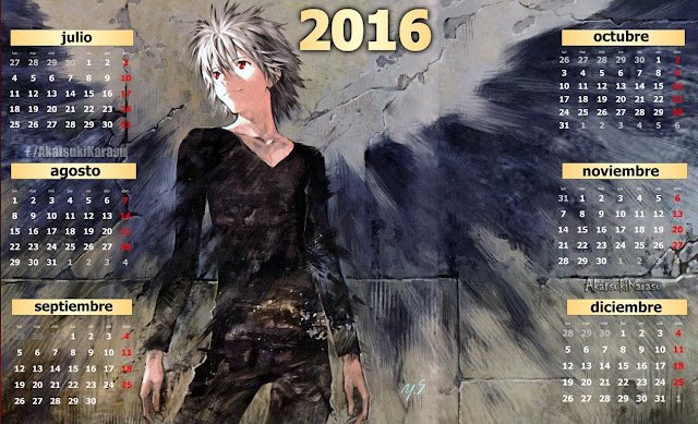 calendario 2016 anime evangelion
