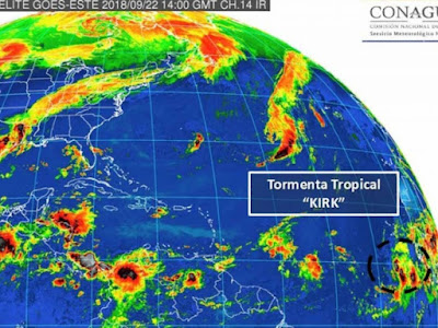 Se forma Tormenta Tropical 'Kirk' en costas de Quintana Roo