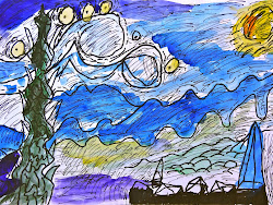 starry night watercolor rl arts blogthis email elementary grade