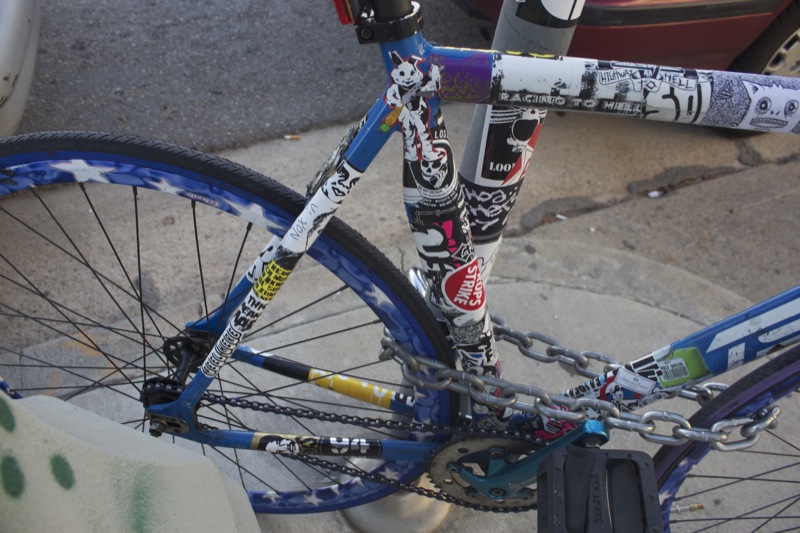 MELROSEandFAIRFAX: Awesome Sticker Combo Fixed Gear Bike