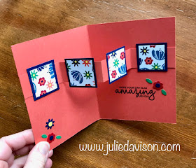 Stampin' Up! Happiness Blooms Incredible Like You Floating Pop-Up Card + Video Tutorial ~ www.juliedavison.com