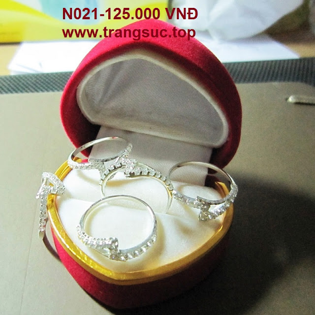 TrangSuc.top - Nhẫn đính đá trắng cao cấp MSN021 - 125.000 VNĐ Liên hệ: 0906 846366(Mr.Giang)