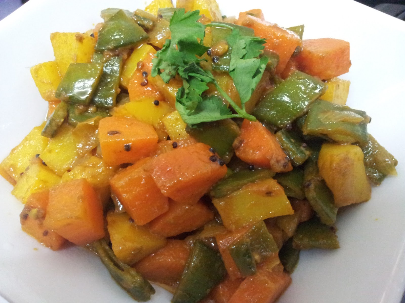 Sumanarthy's Kitchen Broad Beans, Potato and Carrot Stir Fry