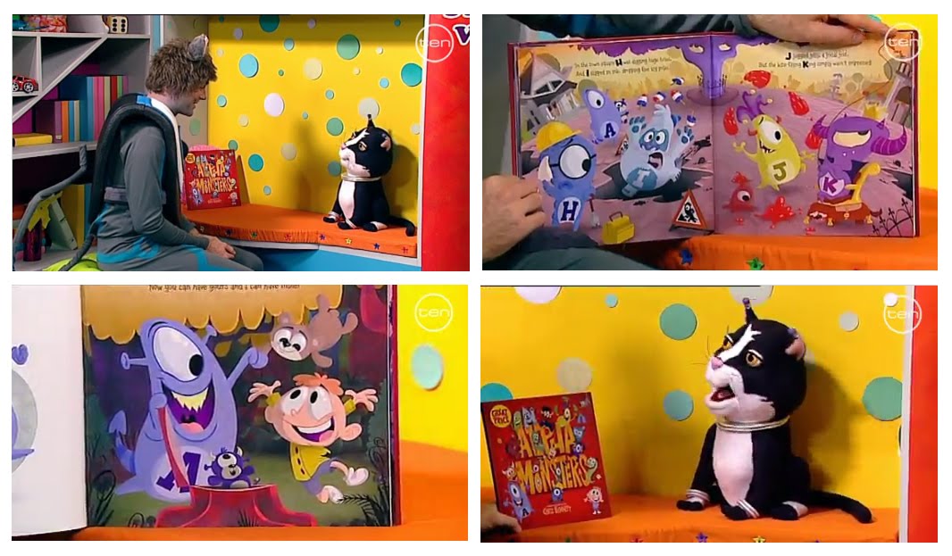 jarrod boutcher puppets Cat puppet "KB" for channel 10