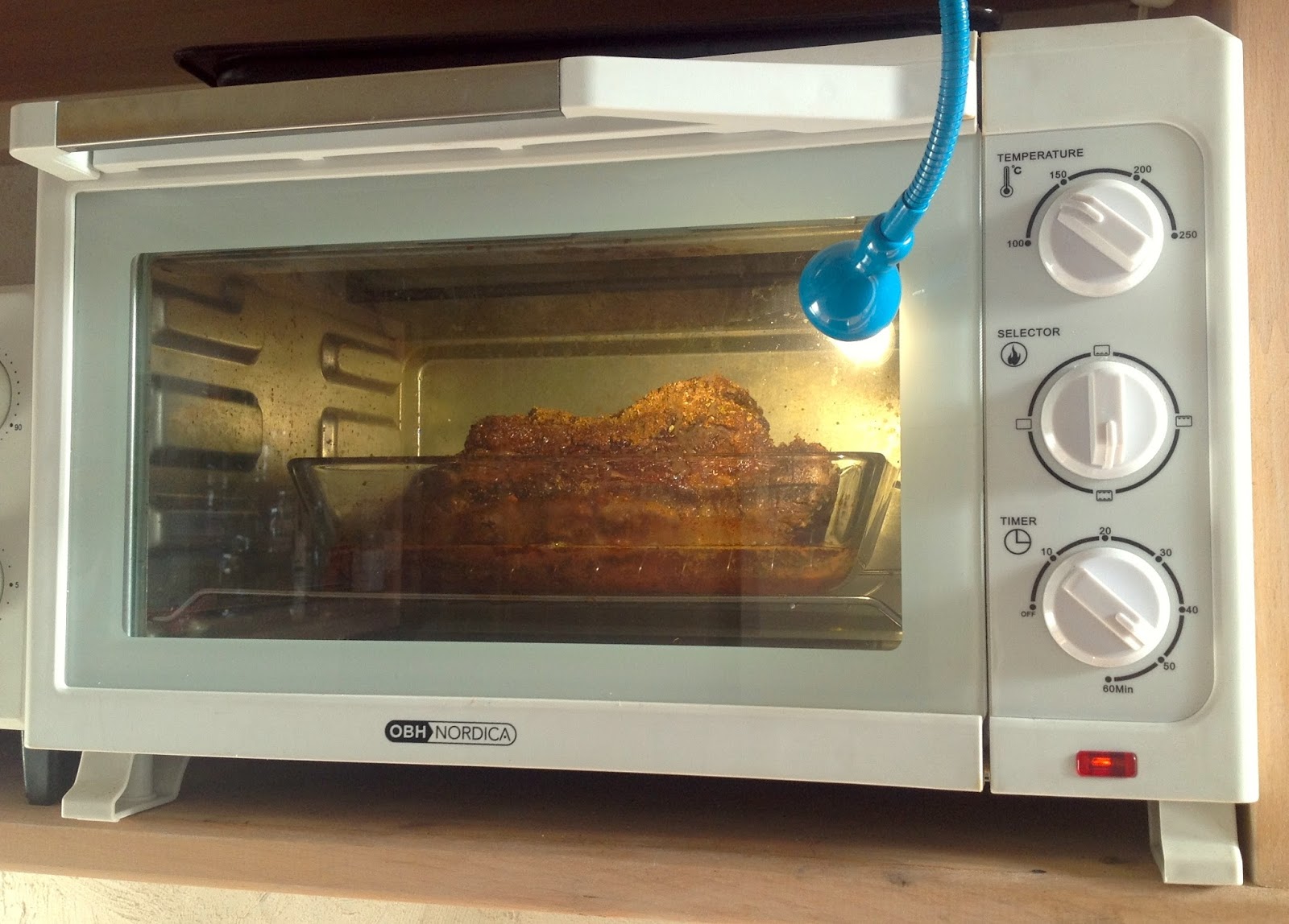 American Cooking in Denmark Brisket Roasted in a Toaster Oven.