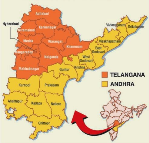 Telangana, 29th State of India on 2 June 2014