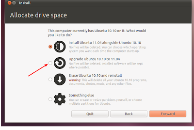 How to Upgrade to Ubuntu 11.04 Natty Narwhal using Live CD