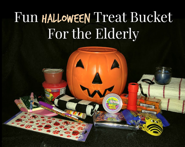 Halloween gift basket, elderly Halloween treats