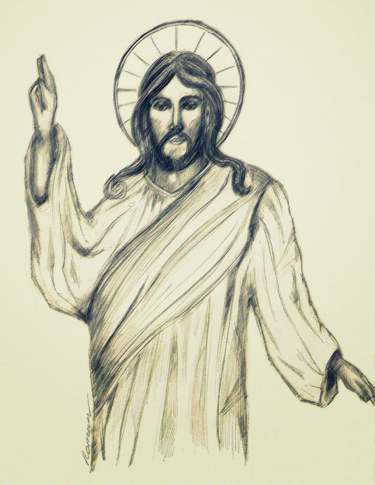 Spiritual health and living: Religious drawings