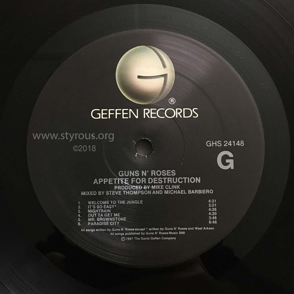 The Styrous Viewfinder 20 000 Vinyl Lps 141 Guns N Roses Appetite For Destruction Uncensored