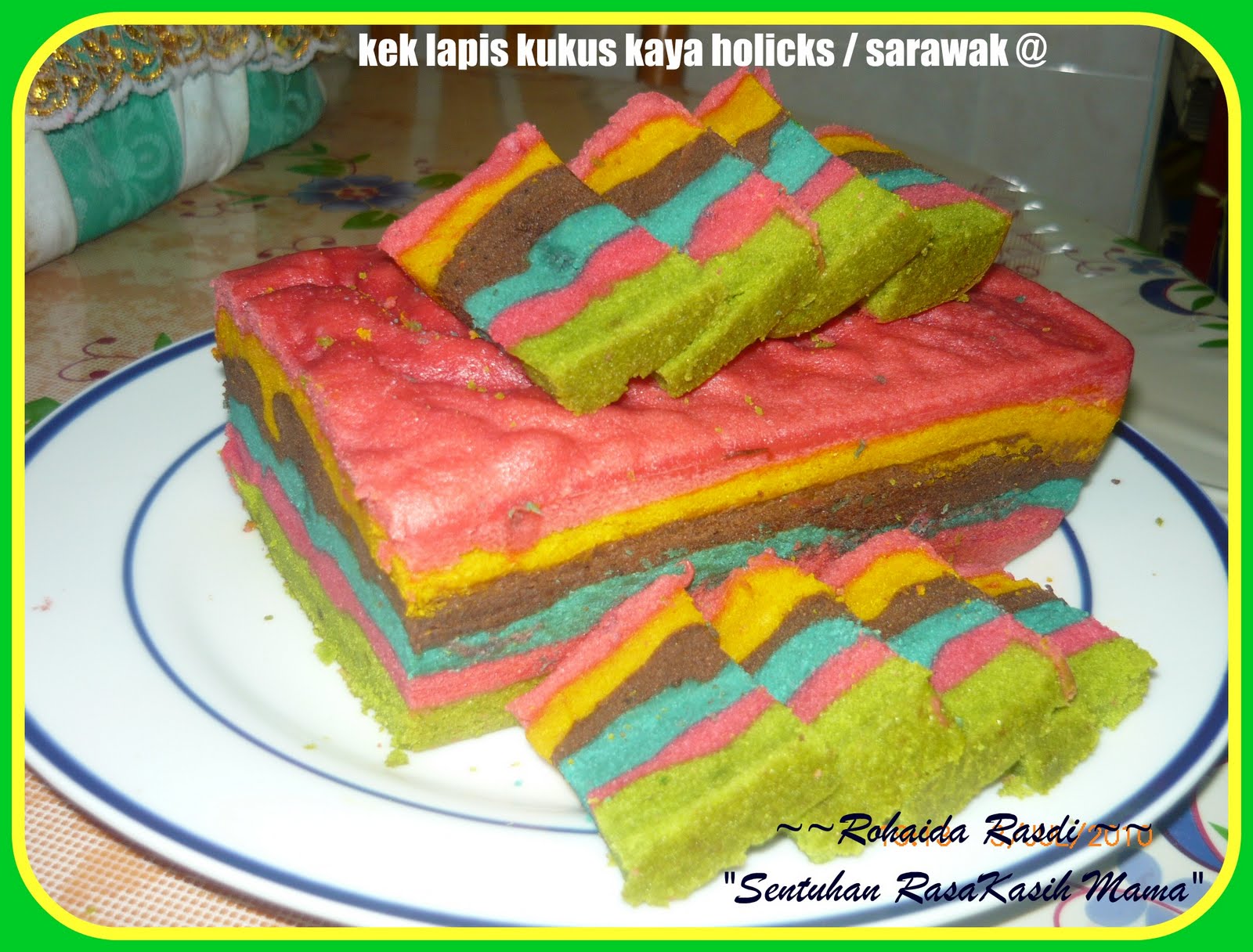 Resepi Kek Kukus Pelangi
