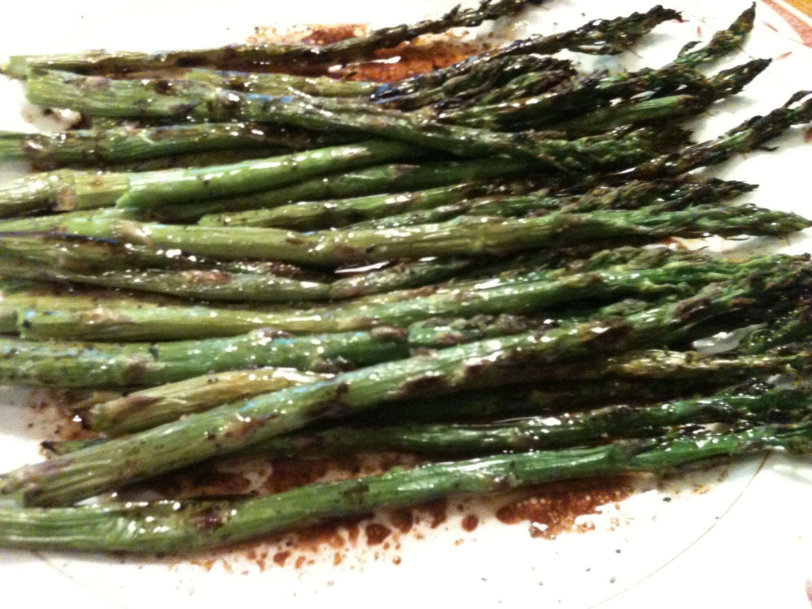 Kitty's Kozy Kitchen Roasted Asparagus in Balsamic Brown Butter Sauce