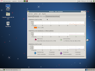Imagen de Gnome con una instalación mínima en Debian 6