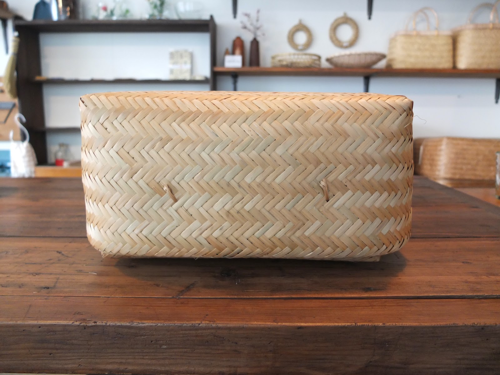 2品)ババグーリヨーガンレール竹かご2個セットと音がなる竹オブジェ