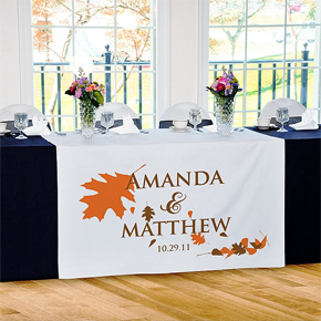 Personalized Fall Wedding Table Runner