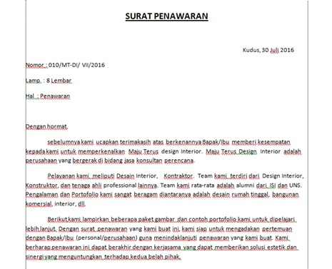 Contoh Surat Penawaran Ke Customer Tatausaha Net