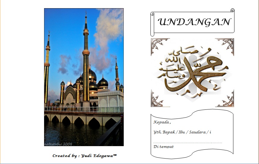 para compartir conocimientos: Contoh Undangan Maulid Nabi Muhammad SAW