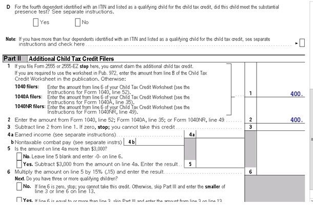 how to renter child tax credit in lacerte tax software outsource 8812 form