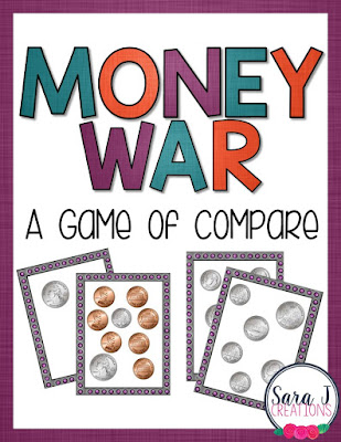 Money War Freebie - a game of Compare to practice counting coins