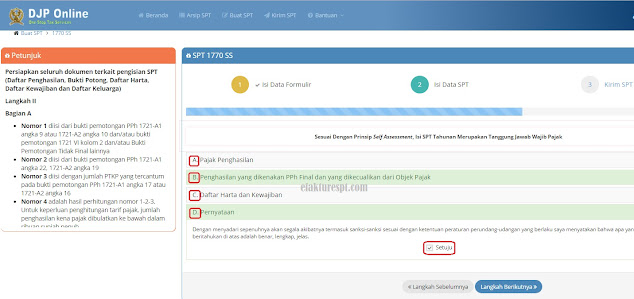 Cara Lapor SPT Tahunan 1770 SS e-Filing 2021