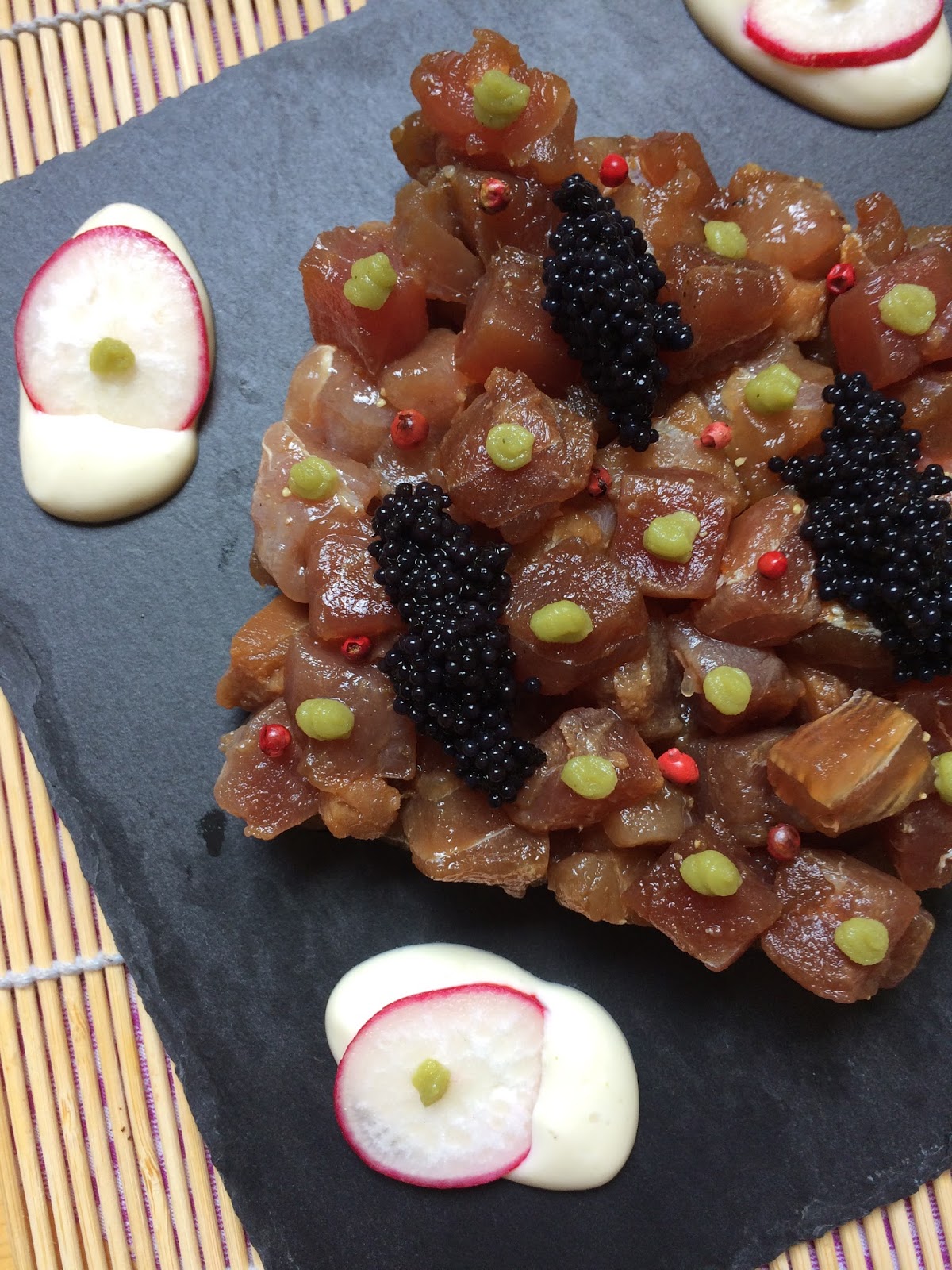 Tartar de atún con mayonesa de wasabi. Cooking the Chef