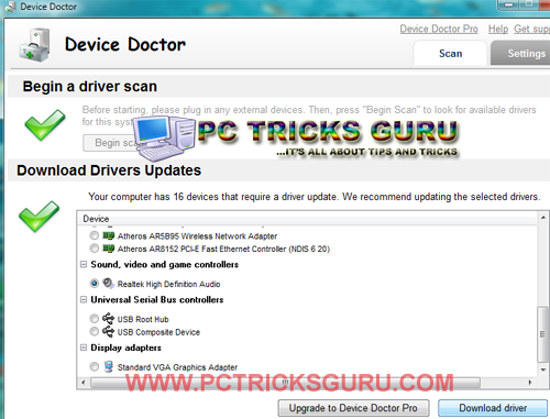 Automatically detect and download drivers for your computer
