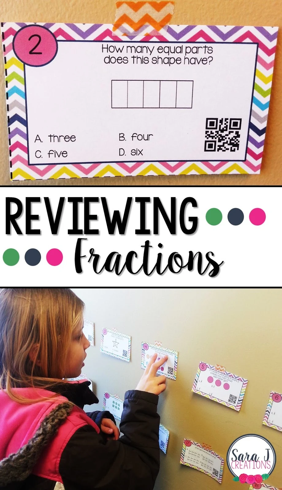 Adding QR codes makes practicing fractions activities even more fun and interactive.