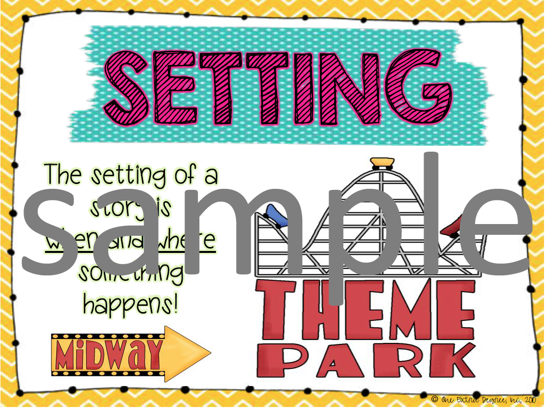 Fiction File Story Elements Posters! One Extra Degree