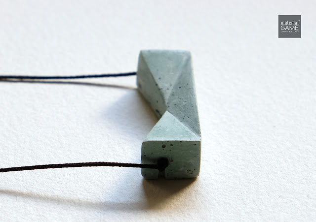 Material Game geometric series concrete necklace