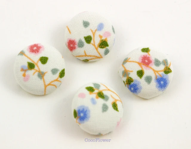 Boutons tissu vintage par cocoflower - www.cocoflower.net