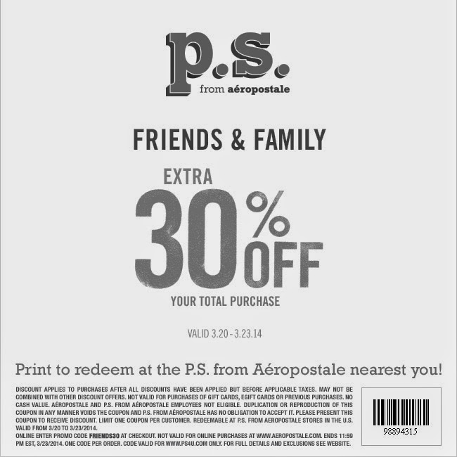 Aeropostale printable discount codes 2019 photo about Aeropostale Printable Coupons identified as Aeropostale printable coupon codes 2019