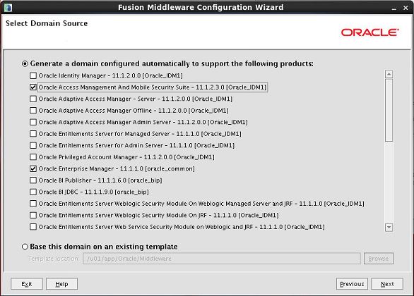 OAM - Securing Mobile and Web Applications: Configure OAM Domain