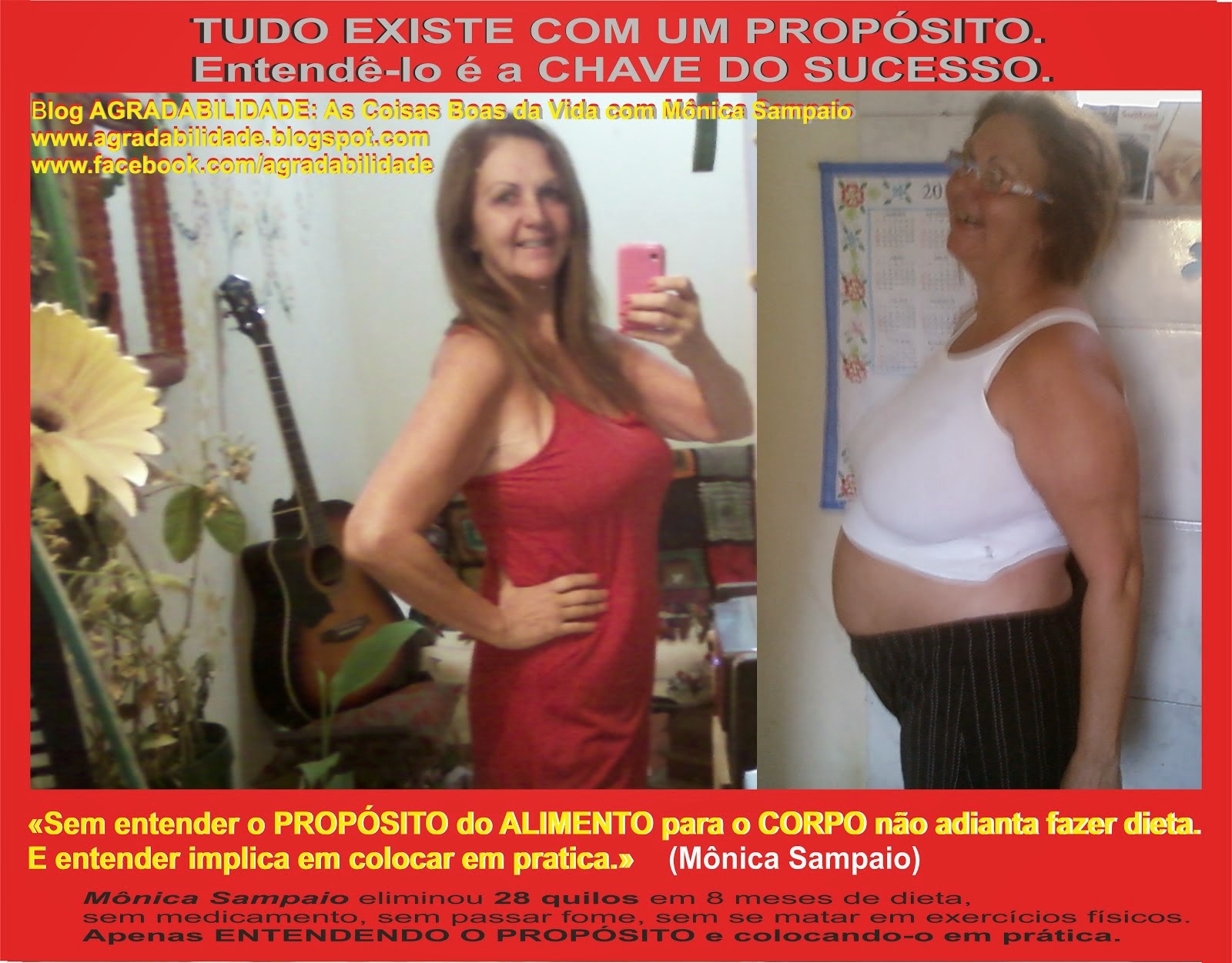 Projeto de SANTIFICAÇÃO DO CORPO com Mônica Sampaio - Outubro de 2014: MENOS 30 QUILOS!