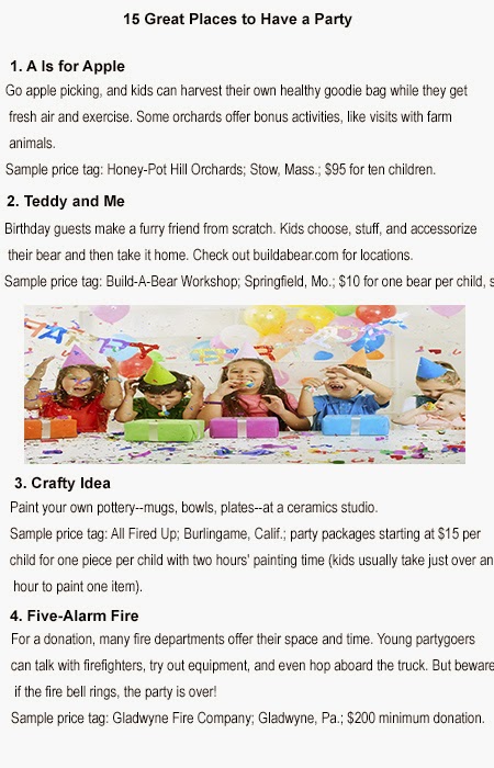 Where to have a kids birthday party
