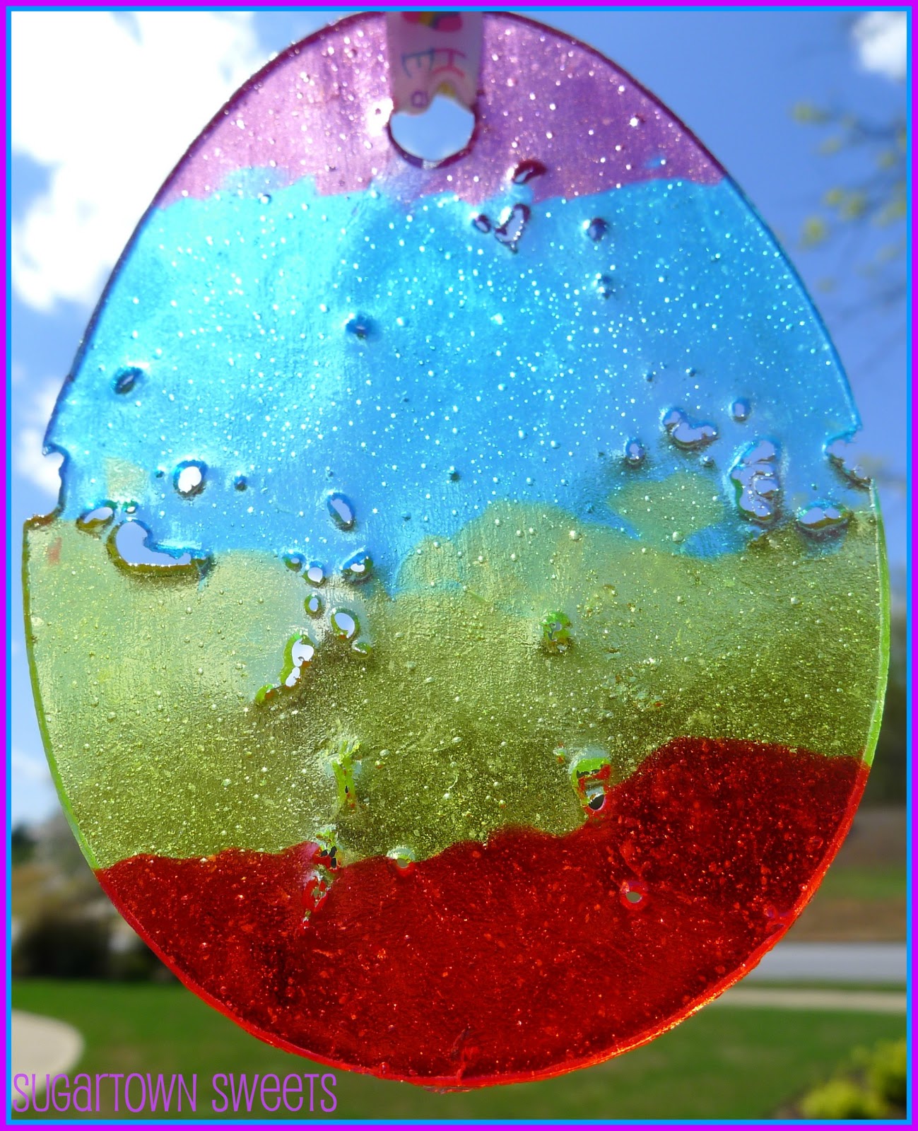 Sugartown Sweets Jolly Ranchers *Stained Glass* Easter Egg Ornaments