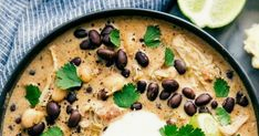 CROCKPOT GREEN CHILE CHICKEN ENCHILADA SOUP | DRINK & FOOD RECIPES