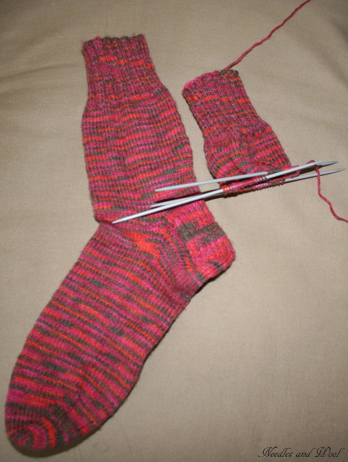 Needles and Wool: Knitting Socks, Front sweater Piece, and ...