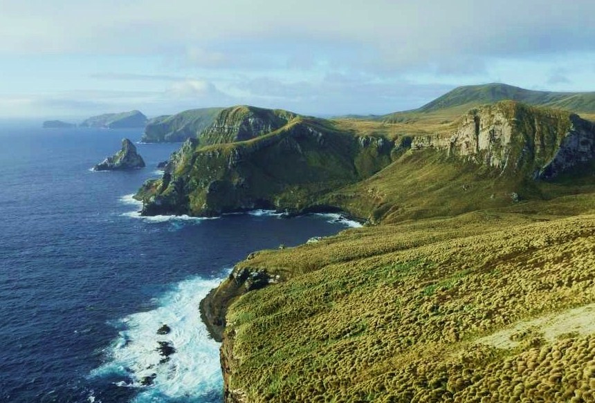 Ultima Thule Antipodes Islands hostile and barren, the first land to