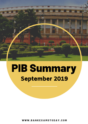 PIB Summary: September 2019