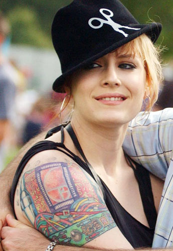 Ana Matronic has been spotted with a single tattoo located on her right 