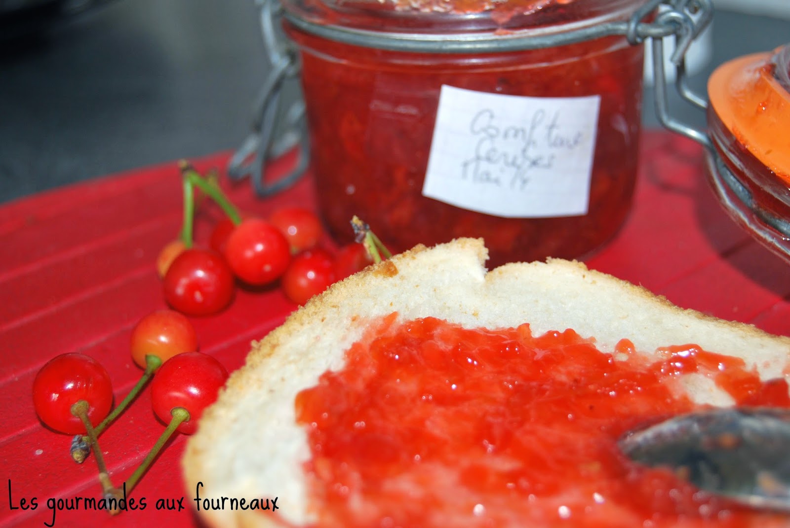Les gourmandes aux fourneaux Confiture à la cerise aigre